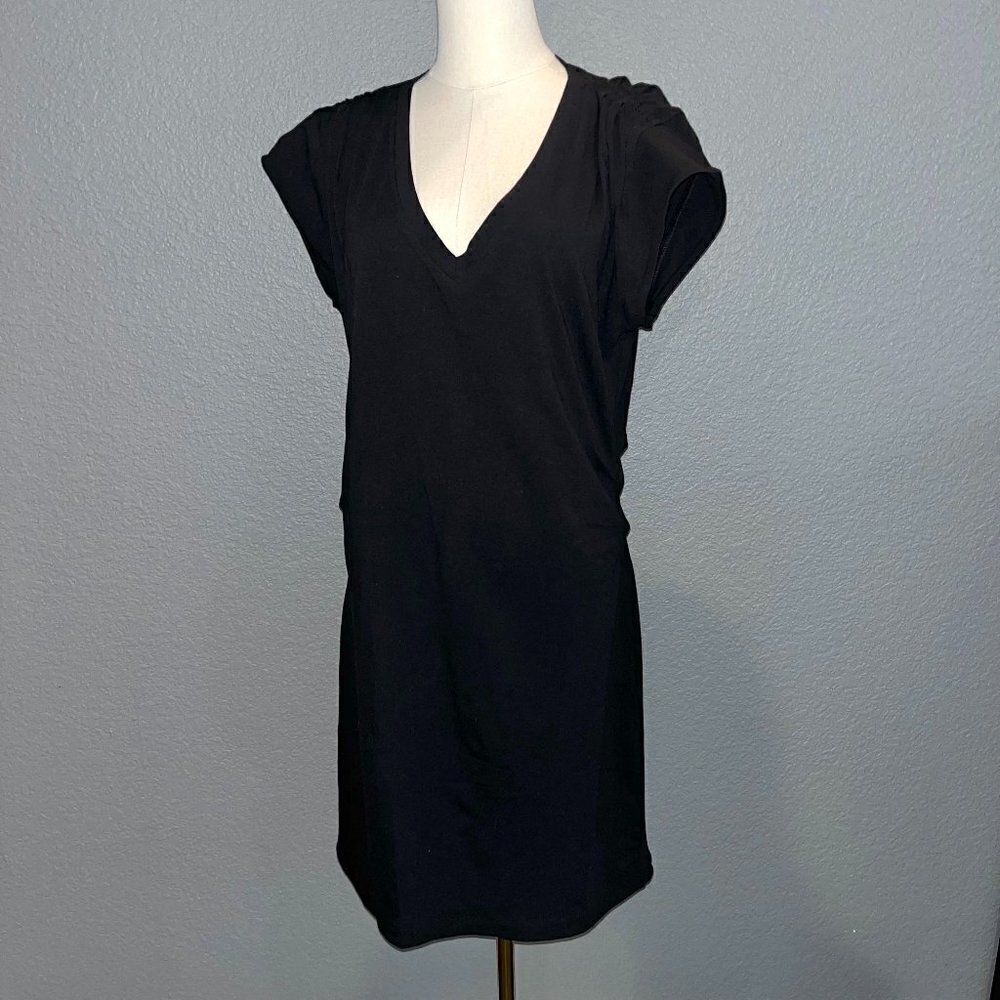 ATHLETA Effortless Tee Dress - Black - New with tags - Size Large Petite  LP